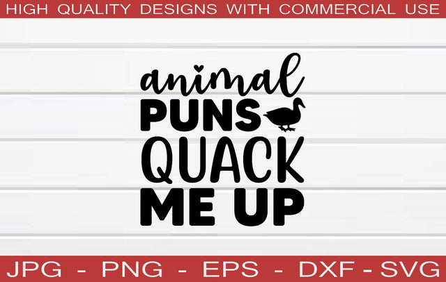 animal puns quack me up SVG SVG buydesign 
