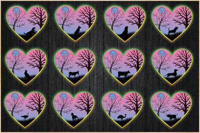 Animal shadowbox Bundle 3d SVG with heart Sublimation Creativeart88 