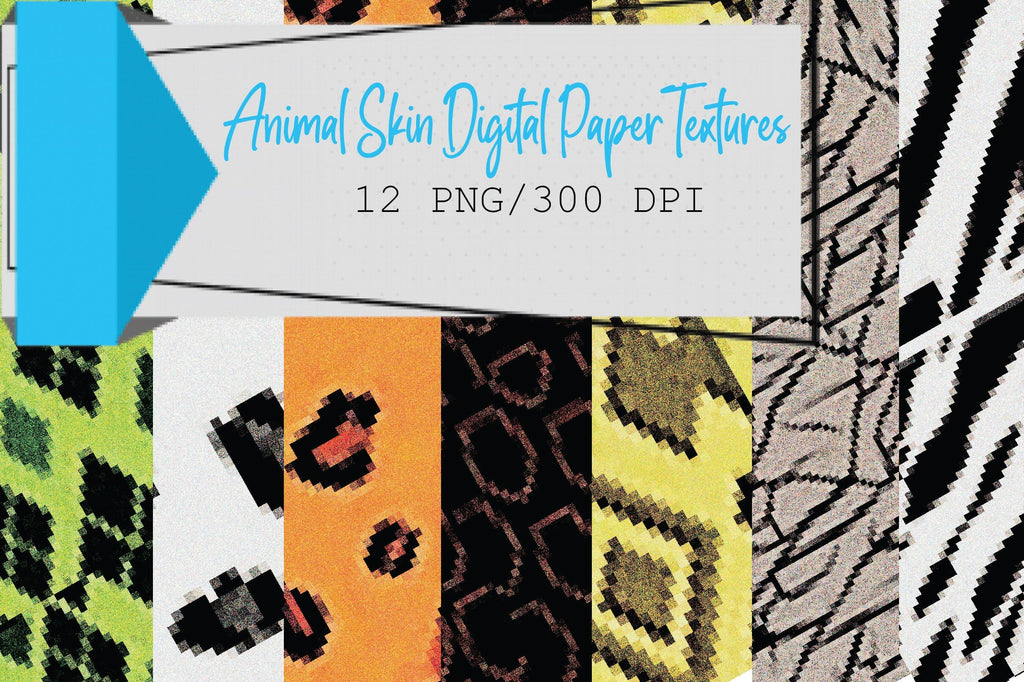 Animal Skin Digital Paper Textures - So Fontsy