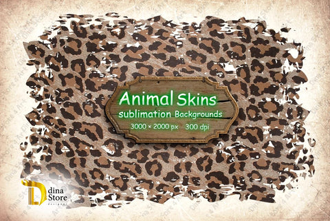 Animal Skins Sublimation Backgrounds Bundle Sublimation Dina.store4art 