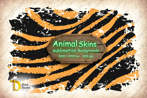 Animal Skins Sublimation Backgrounds Bundle Sublimation Dina.store4art 
