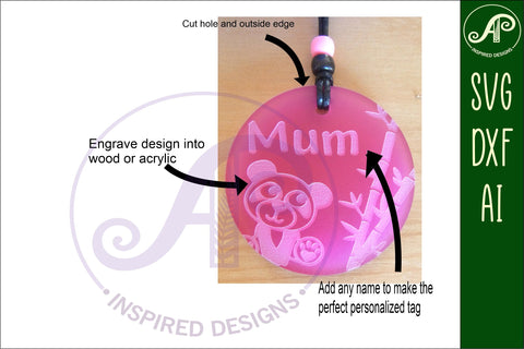 Animal theme set B keychain DIGITAL SVG 6 personalized SVG APInspireddesigns 