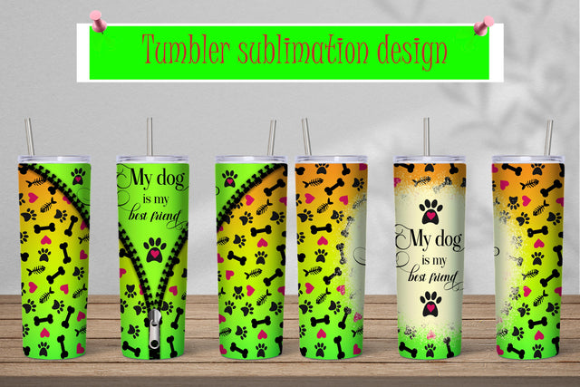 Animal tumbler | My dog is my Sublimation Svetana Studio 