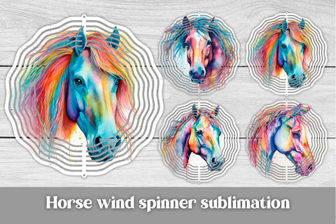 Animal wind spinner sublimation | Horse wind spinner Sublimation Svetana Studio 
