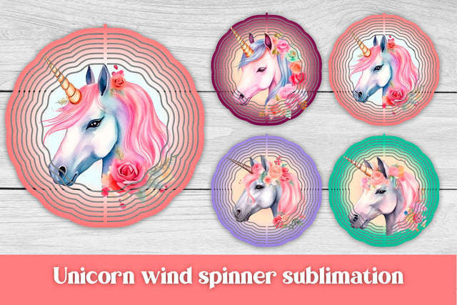 Animal wind spinner sublimation | Unicorn wind spinner Sublimation Svetana Studio 