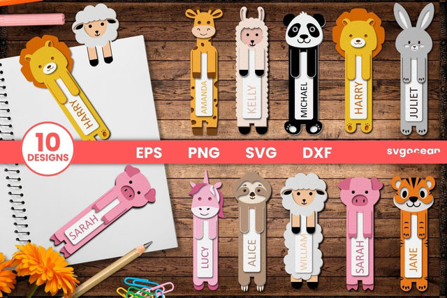 Animals Bookmark SVG Bundle | Papercut | Cute Bookmark SVG SvgOcean 