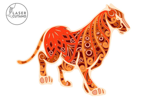 Animals Bundle, Set of 8 Multilayer Laser Cut Files, Mandala, SVG, 3D Designs, Mini Design Bundles SVG LaserCutano 