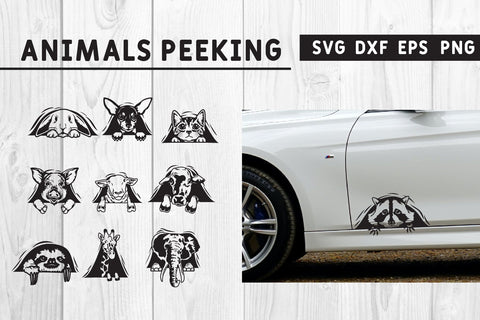 Animals Peeking svg, dxf, eps, png SVG dadan_pm 