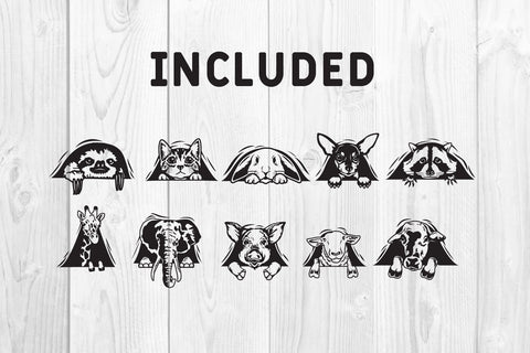 Animals Peeking svg, dxf, eps, png SVG dadan_pm 