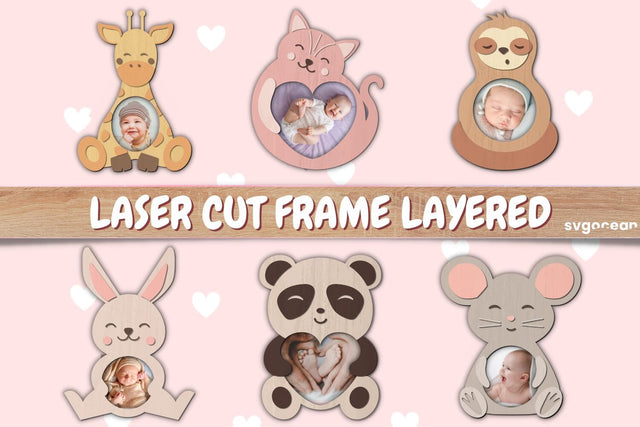 Animals Photo Frame SVG | Papercut animals | Shadowbox SVG SvgOcean 