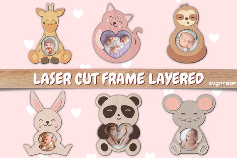 Animals Photo Frame SVG | Papercut animals | Shadowbox SVG SvgOcean 