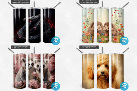 Animals Png Tumbler Bundle Sublimation Regulrcrative 