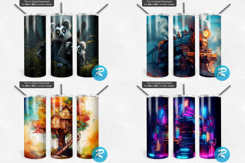 Animals Png Tumbler Bundle Sublimation Regulrcrative 