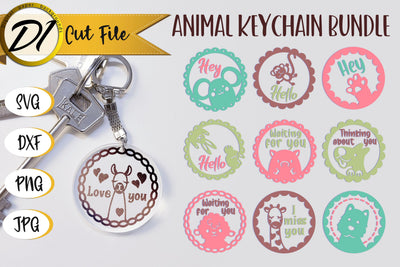 Animals SVG Keychain | Cute Quotes | Fuuny Animals SVG Design SVG Evgenyia Guschina 
