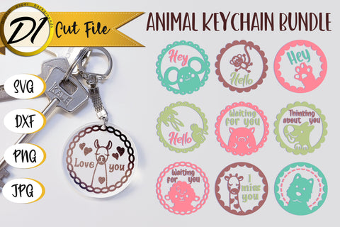 Animals SVG Keychain | Cute Quotes | Fuuny Animals SVG Design SVG Evgenyia Guschina 