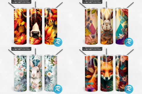 Animals Tumbler Bundle Sublimation Regulrcrative 