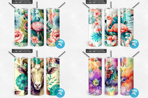 Animals Tumbler Bundle Sublimation Regulrcrative 