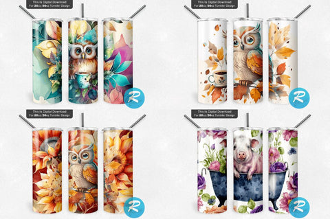 Animals Tumbler Bundle Sublimation Regulrcrative 