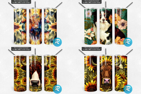 Animals Tumbler Bundle Sublimation Regulrcrative 