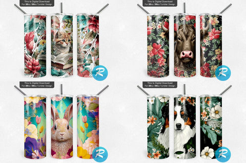 Animals Tumbler Bundle Sublimation Regulrcrative 
