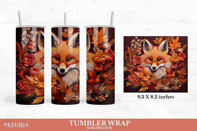 Animals Tumbler Wrap | 3D Sublimation Tumbler Wrap Sublimation Petunia Digital Design 