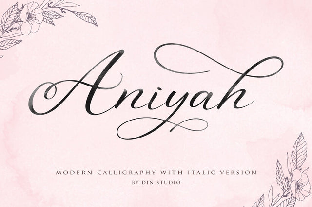 Aniyah Script Font Din Studio 