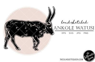 Ankole Watusi Sketch Vector SVG Loveleen Kaur 