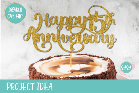 Anniversary Cake Toppers Bundle SVG | Happy Anniversary SVG SVG OyoyStudioDigitals 