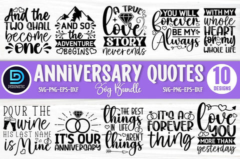 Anniversary Quotes Svg Bundle SVG DESIGNISTIC 