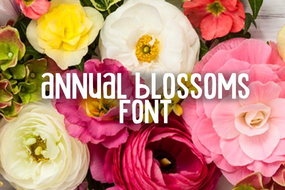 Annual Blossom Font Font Carina Gardner