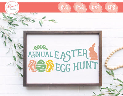 Annual Easter Egg Hunt - SVG, PNG, DXF, EPS SVG Elsie Loves Design 