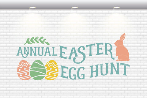 Annual Easter Egg Hunt - SVG, PNG, DXF, EPS SVG Elsie Loves Design 