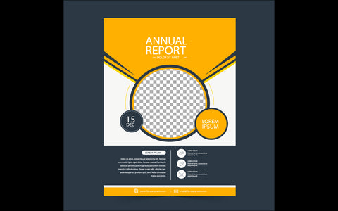 Annual Report Flyer Template SVG naemmiah021 