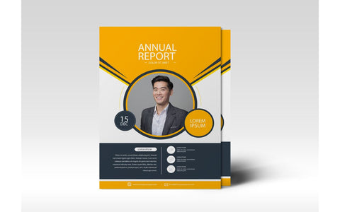 Annual Report Flyer Template SVG naemmiah021 