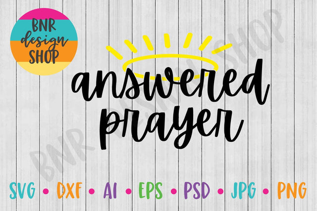 Answered Prayer SVG SVG BNRDesignShop 