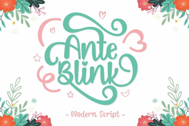 Ante Blink Font eknojistudio99