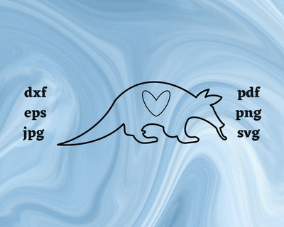 Anteater Heart SVG Cut File SVG Northern Light SVG 