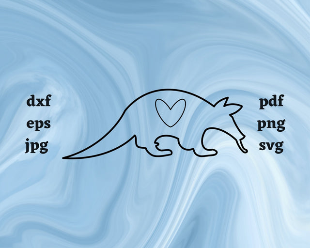Anteater Heart SVG Cut File SVG Northern Light SVG 