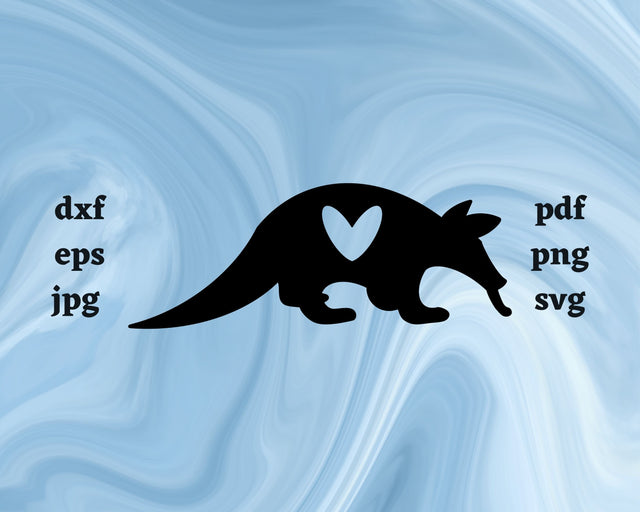 Anteater Heart SVG Cut File SVG Northern Light SVG 