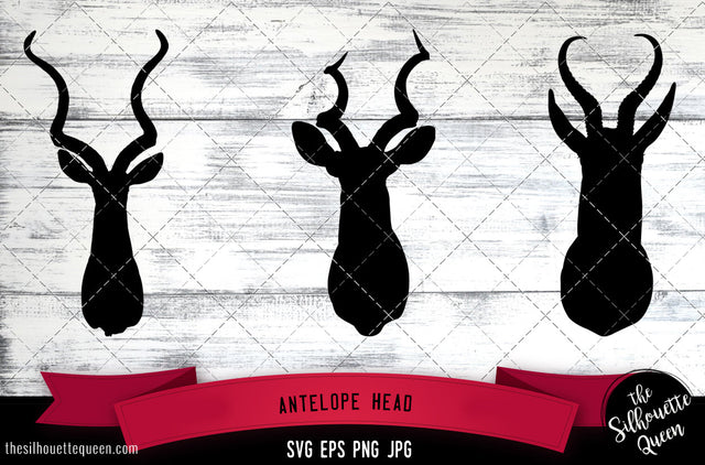 Antelope Head Silhouette Vector SVG SVG Loveleen Kaur 