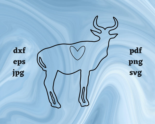Antelope Heart SVG Cut File SVG Northern Light SVG 