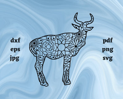 Antelope Mandala SVG Cut File SVG Northern Light SVG 