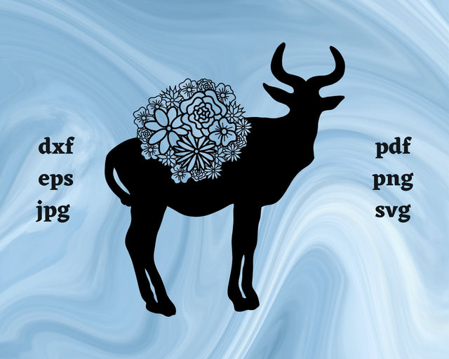 Antelope Mandala SVG Cut File SVG Northern Light SVG 