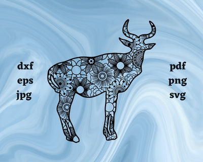 Antelope Mandala SVG Cut File SVG Northern Light SVG 