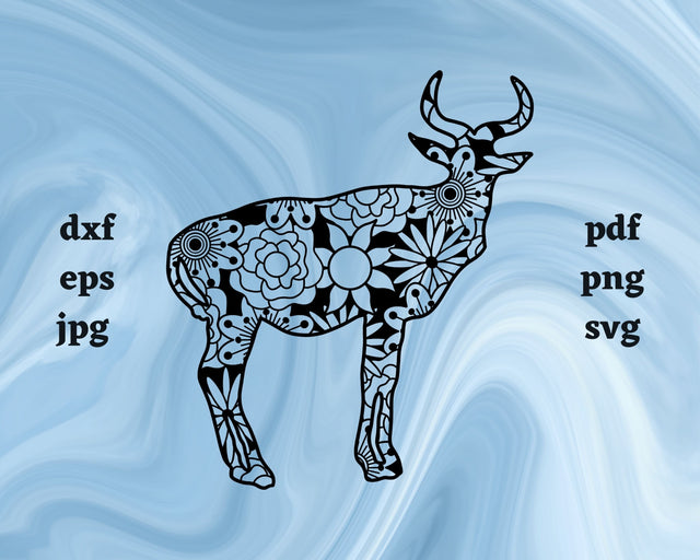 Antelope Mandala SVG Cut File SVG Northern Light SVG 