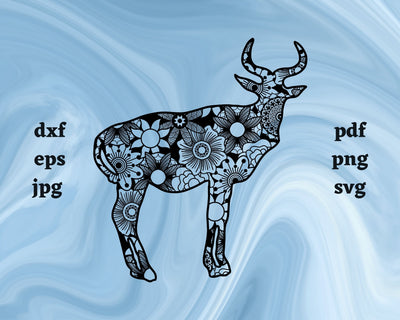 Antelope Mandala SVG Cut File SVG Northern Light SVG 