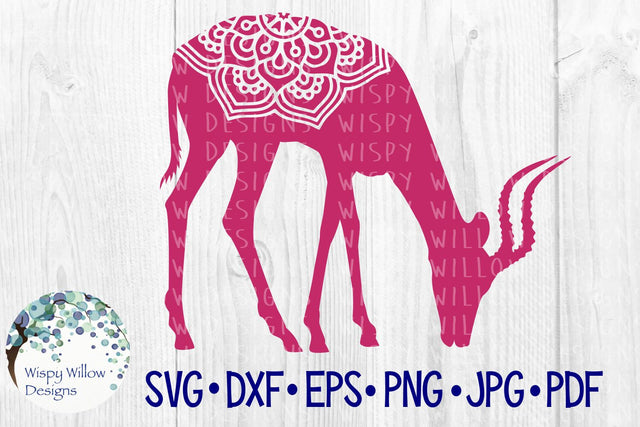 Antelope Mandala SVG Wispy Willow Designs 