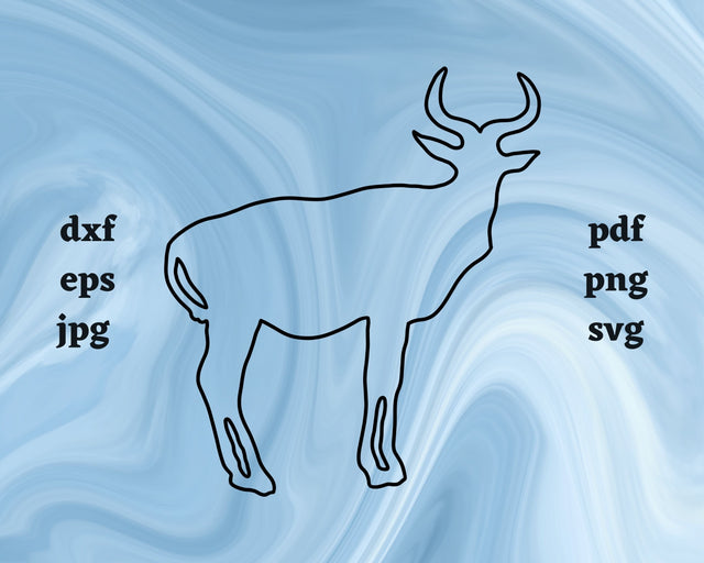 Antelope Outline SVG Cut File SVG Northern Light SVG 