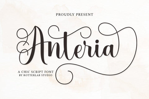 Anteria Script Font Rotterlab studio 