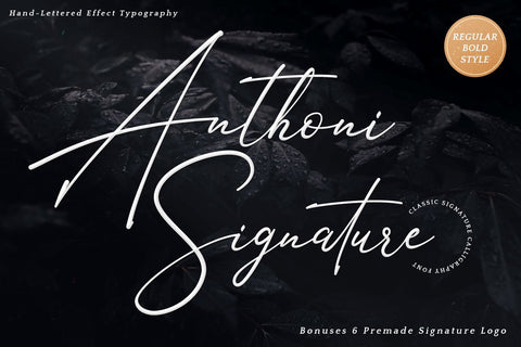 Anthoni Signature Font Kotak Kuning Studio 